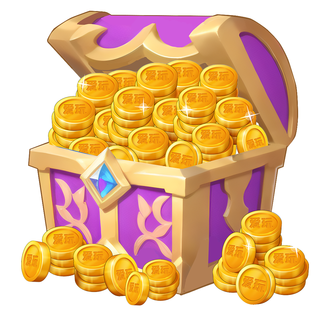 麻将游戏人物立绘钻石金币设计