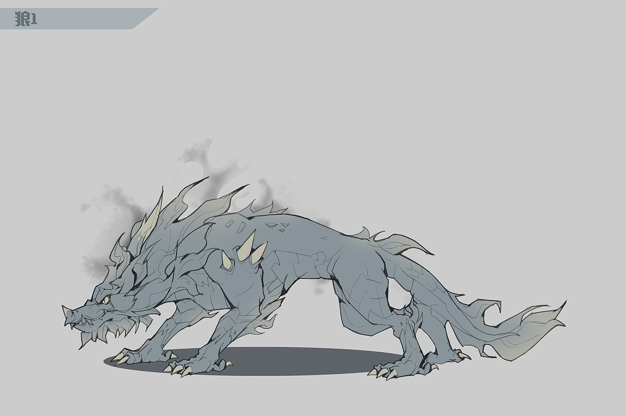 龙狼（图ZMzE0NDMyNjgw） - 游戏原画 - 站酷设计师阿浪CST潮流绘画原创素材 - 站酷ZCOOL