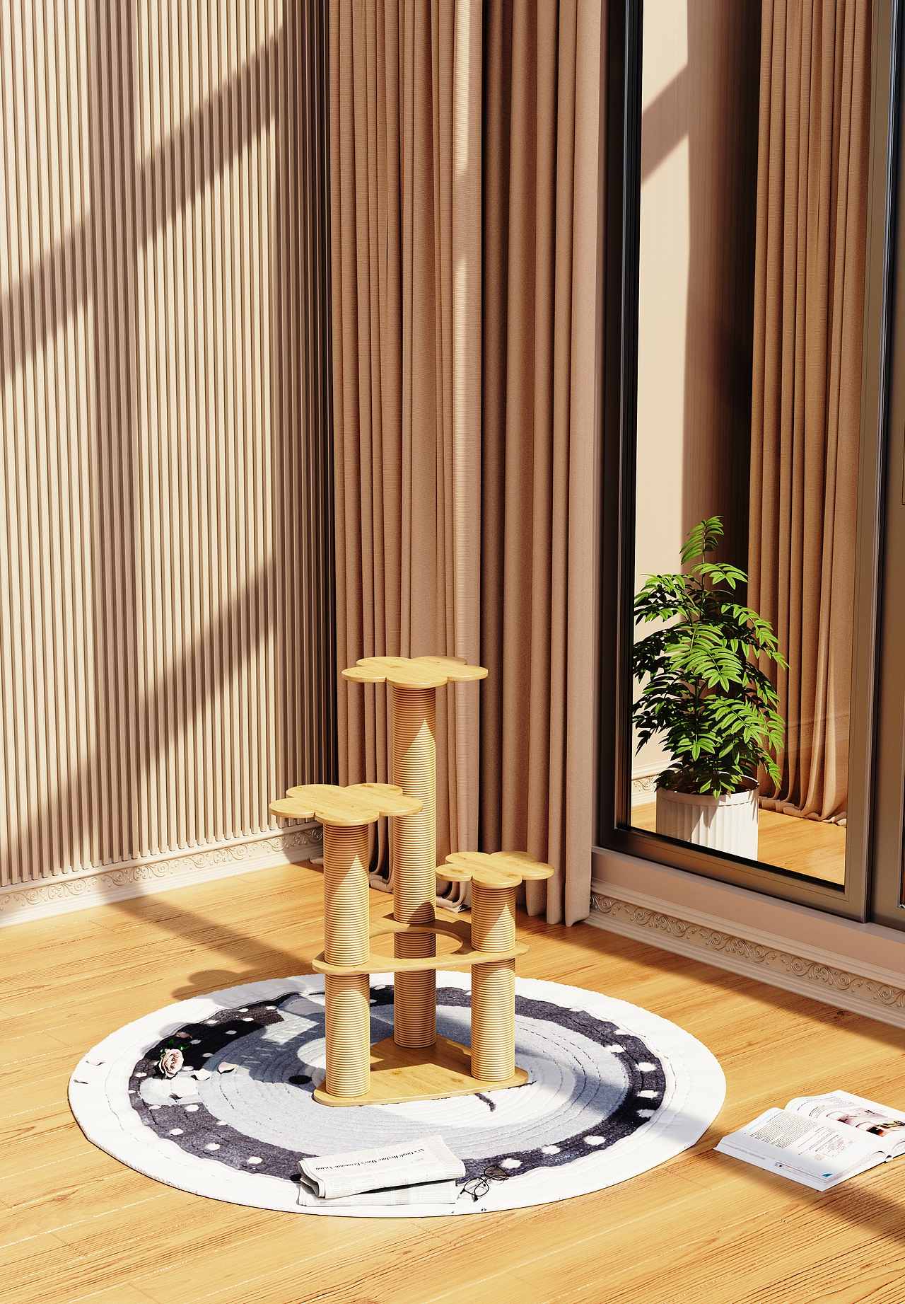 猫爬架电商产品建模渲染【Keyshot渲染器】