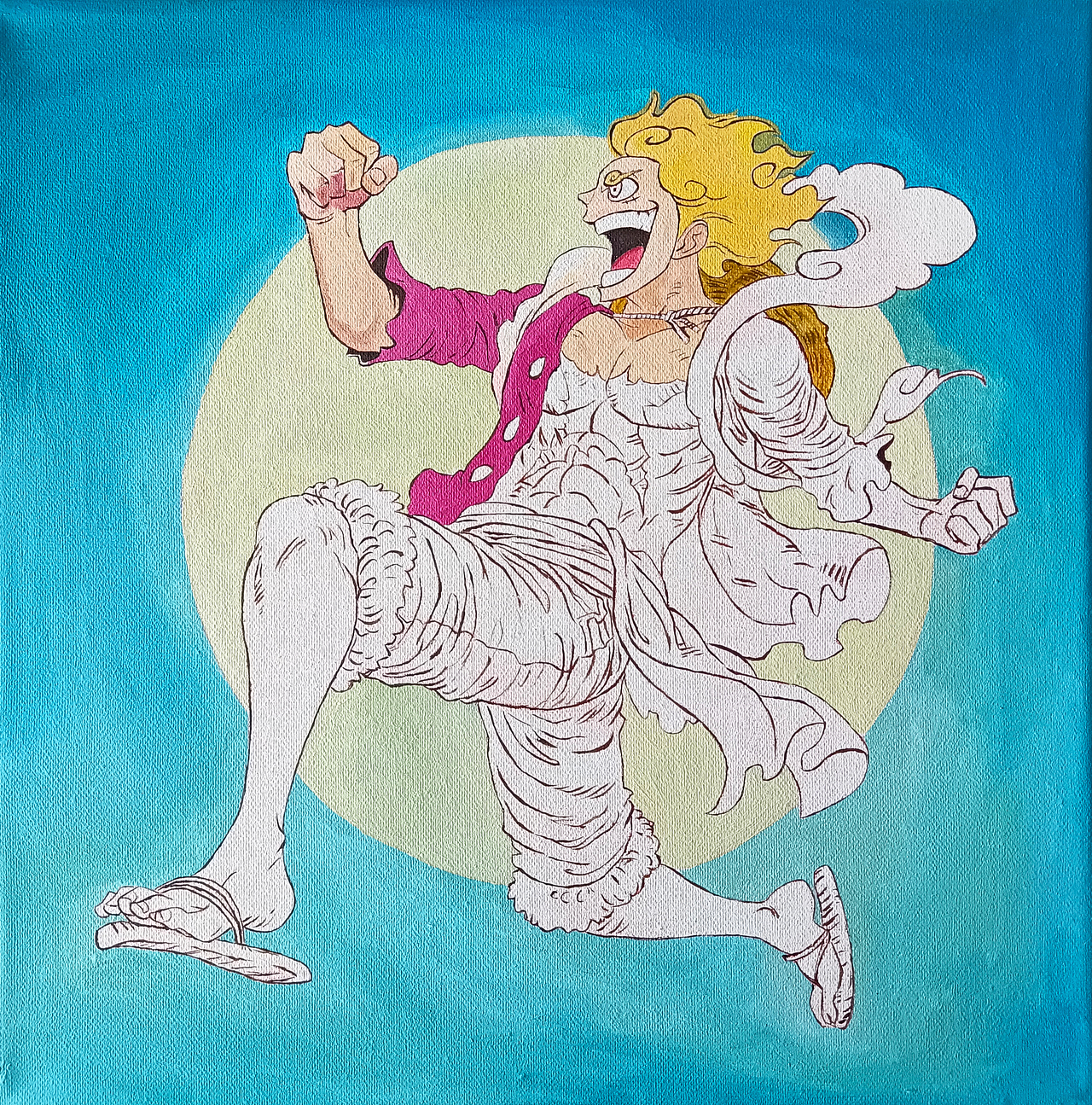 手绘《五档尼卡路飞》（图ZMzUyNTU2NTgw） - 绘画 - 站酷设计师小研手绘原创素材 - 站酷ZCOOL