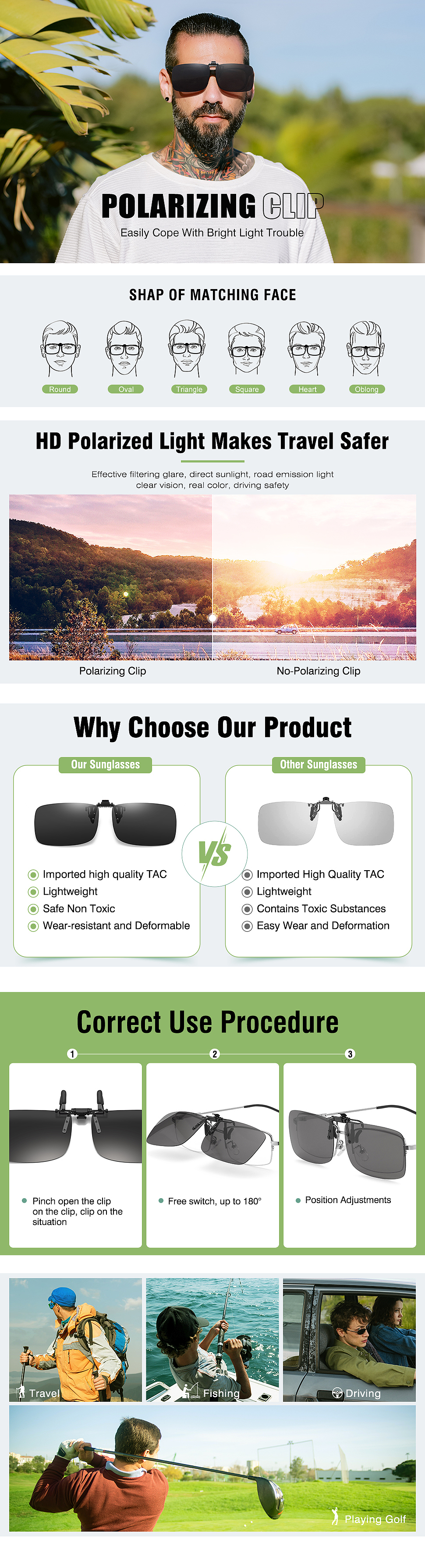 亚马逊太阳镜相关详情页A+