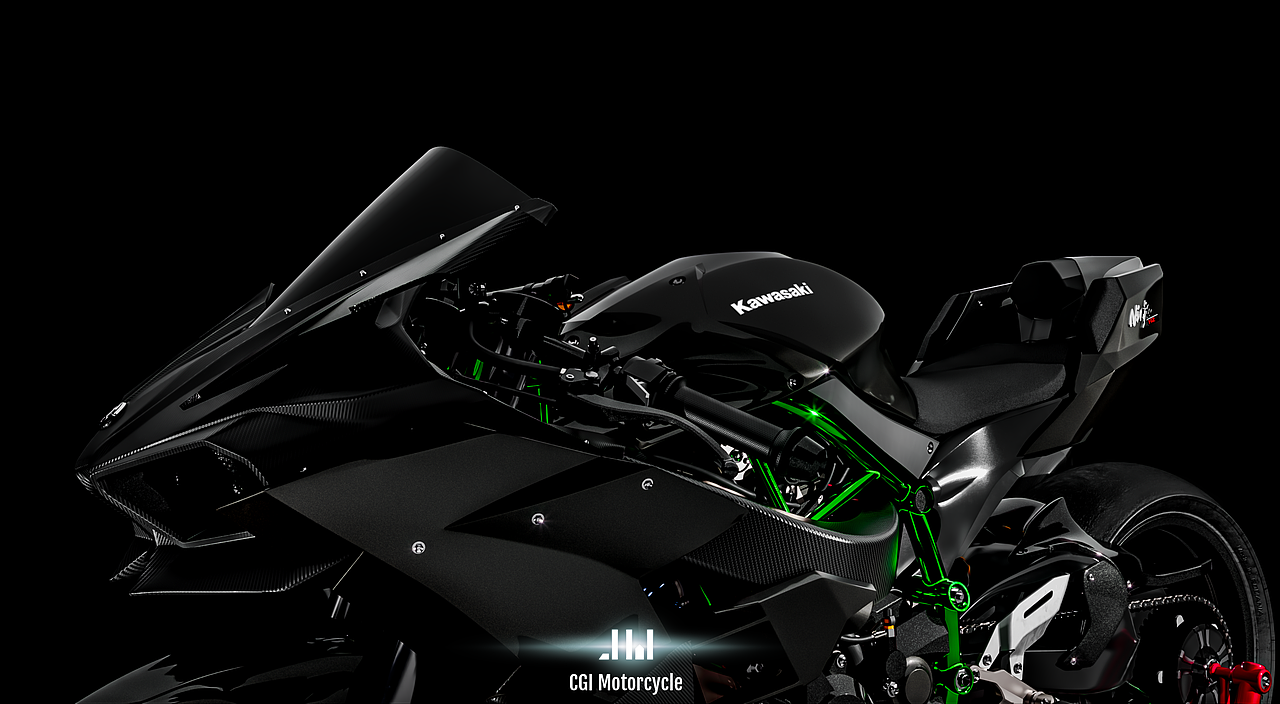 Kawasaki H2R - Full CG（圖ZMzE0MzE1MDA0） - 機械/交通 - 站酷設(shè)計師willkinggniklliw原創(chuàng)素材 - 站酷ZCOOL