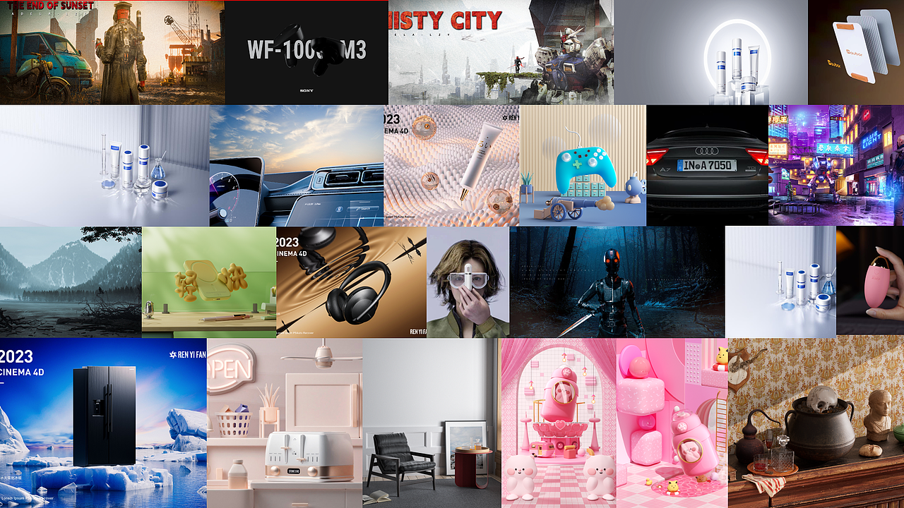 圣光C4D打卡群作品合集，20221104-20230309（图ZMzMzNTg5MjA4） - 产品 - 站酷设计师查尔斯C4D原创素材 - 站酷ZCOOL