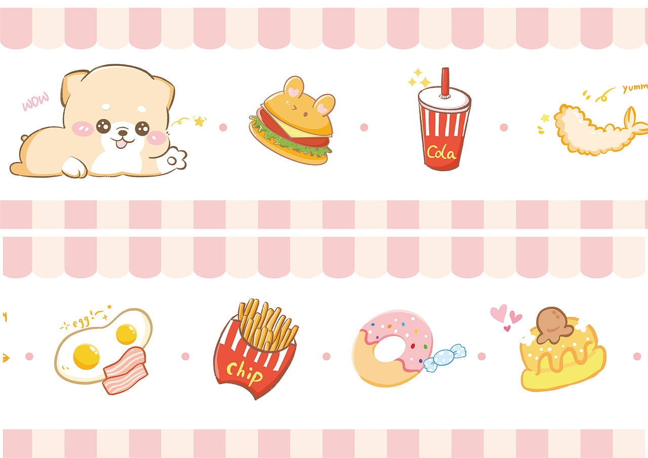 一些可循环的可爱卡通插画