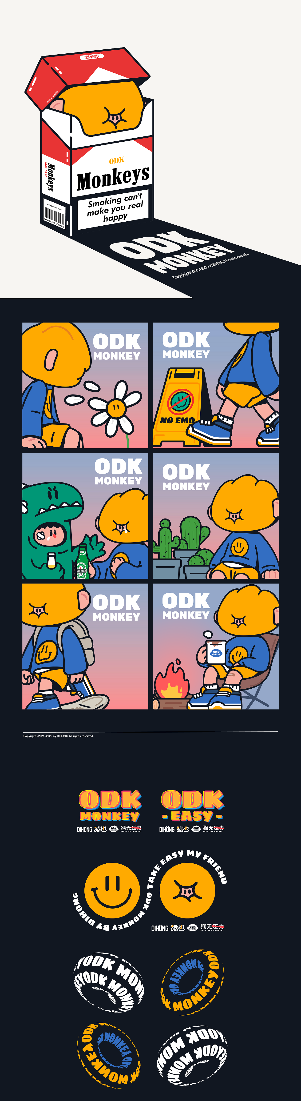 ODK MONKEY（图ZMzAyOTk0Mzg0） - IP形象 - 站酷设计师酷酷迪01原创素材 - 站酷ZCOOL