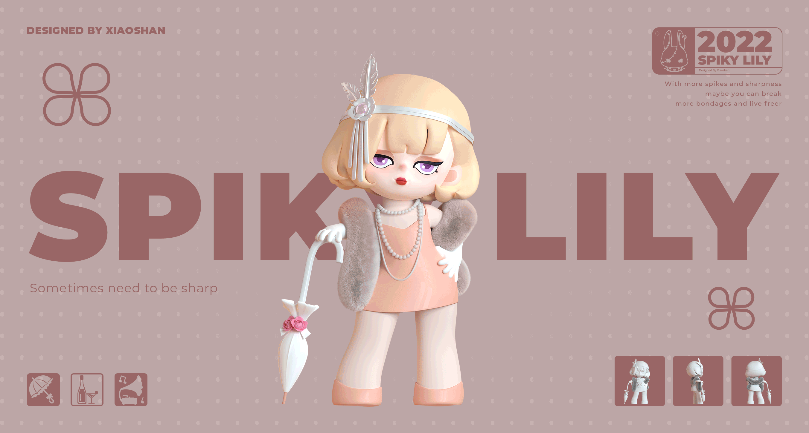 【原创IP】Spiky Lily · 找回棱角，做真实的自己（图ZMzIzOTEyNjk2） - IP形象 - 站酷设计师小山山山山山丘原创素材 - 站酷ZCOOL