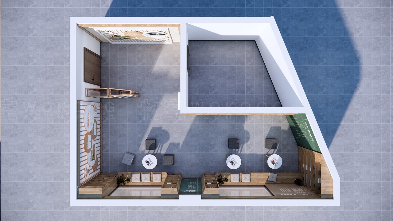 小型休闲+阅读+展示空间