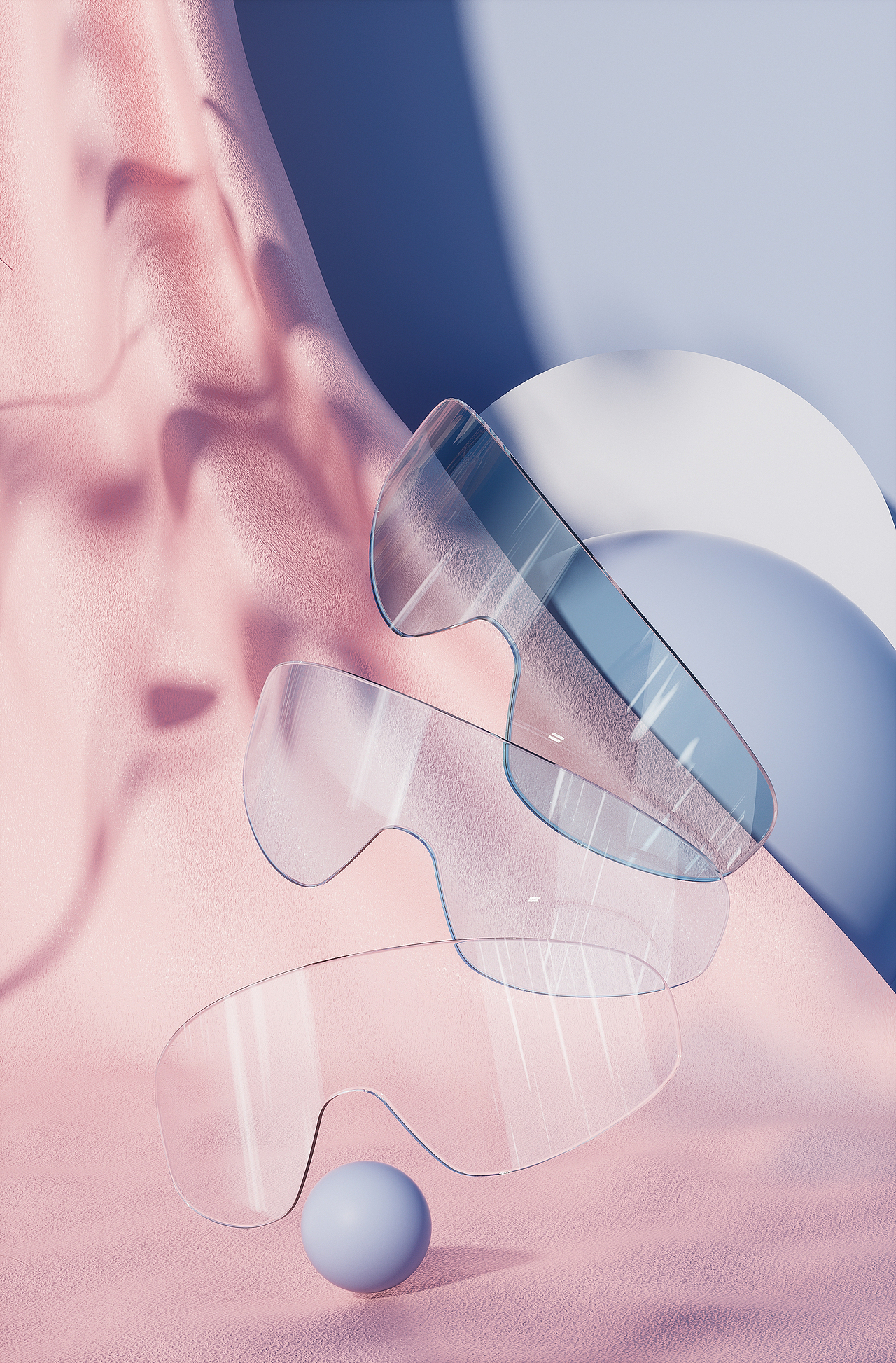 特步 | 泳镜建模渲染小合集