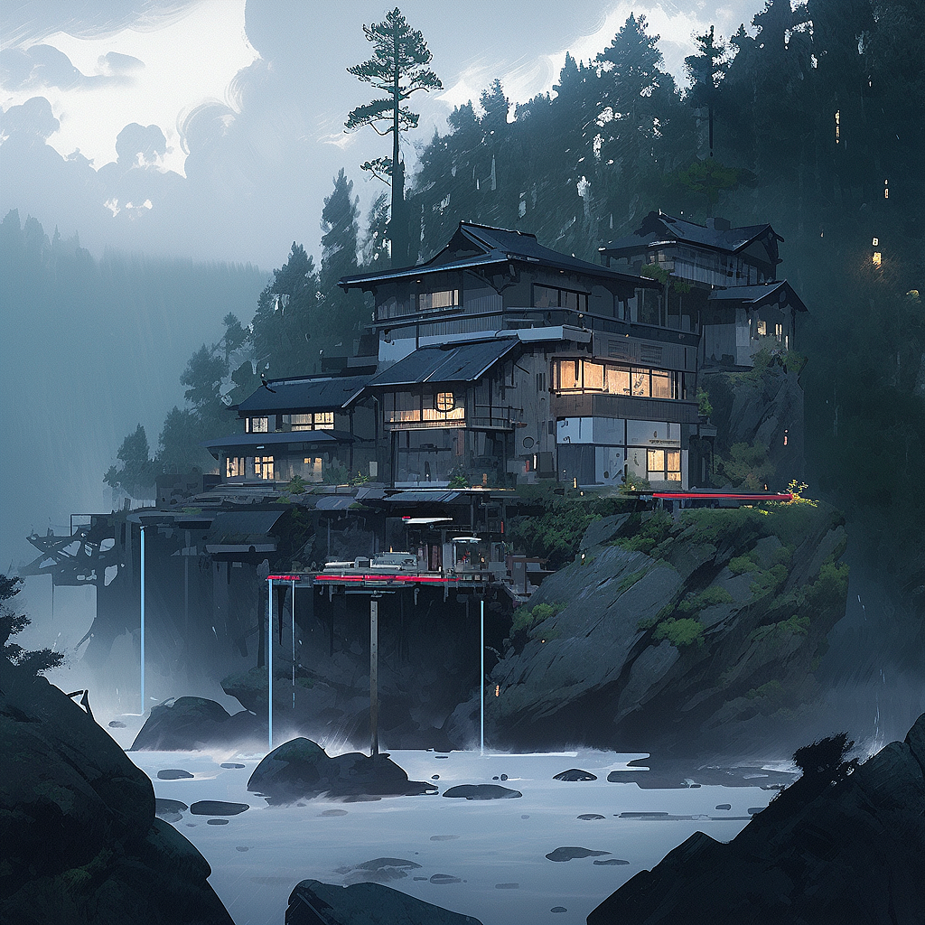 奢华金色系机器时代悬崖别墅