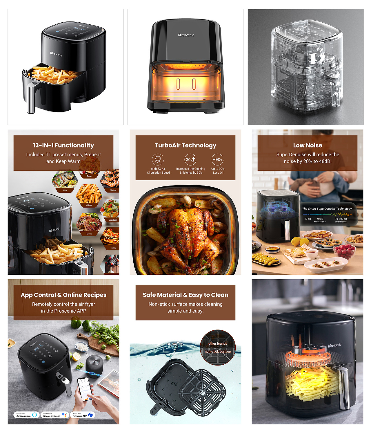 跨境详情 | Proscenic T22 空气炸锅 ✖ 乔治杰生视觉（图ZMzUwNTE1MTk2） - 电商 - 站酷设计师乔治杰生视觉原创素材 - 站酷ZCOOL