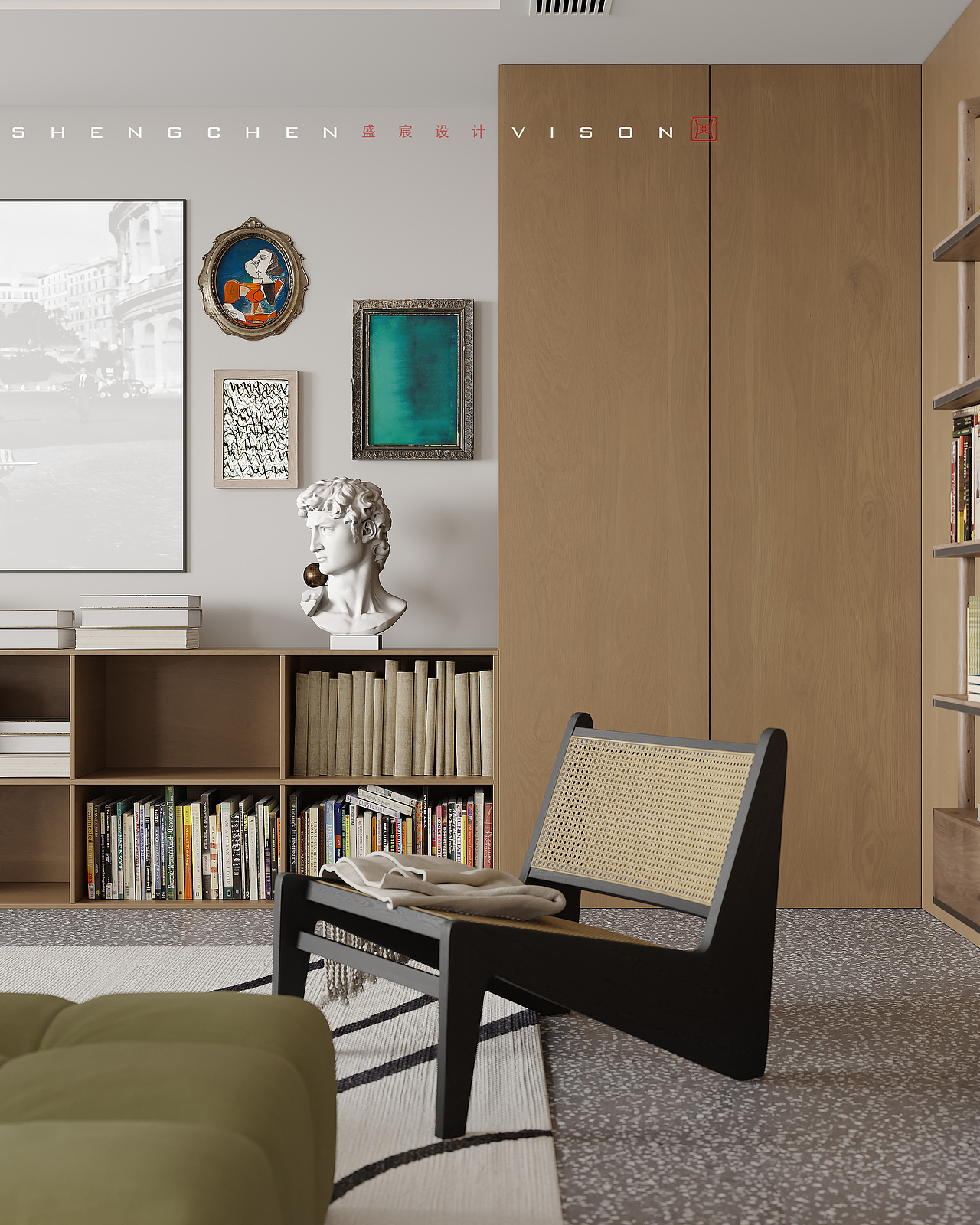 盛宸视觉 | 中古风客餐厅（图ZMzA3OTU1ODg4） - 家装设计 - 站酷设计师盛宸视觉原创素材 - 站酷ZCOOL