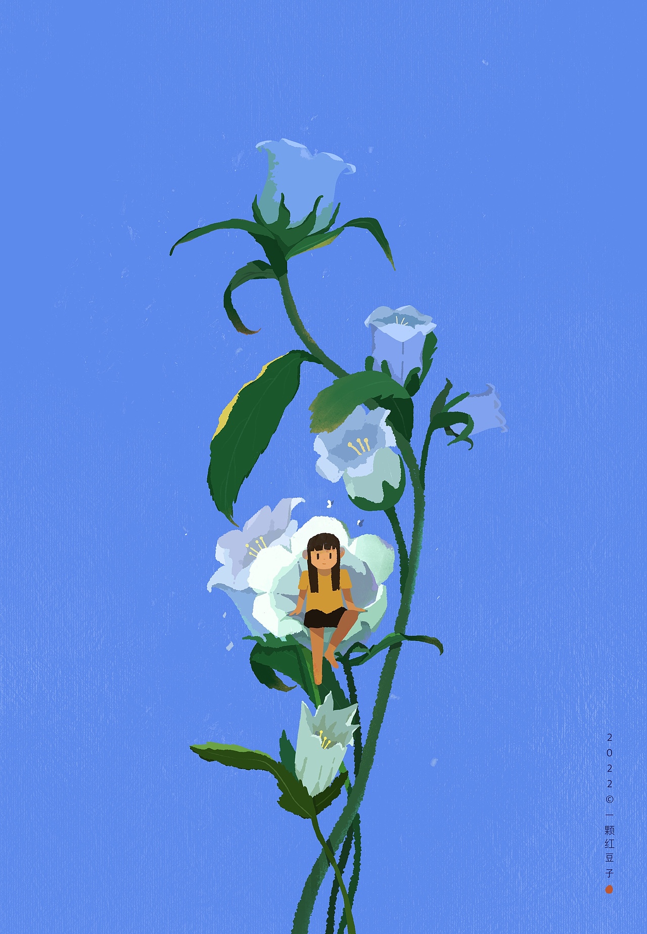 一朵花的旅行（图ZMzUwMTc2ODI4） - 艺术插画 - 站酷设计师一颗红豆子h原创素材 - 站酷ZCOOL