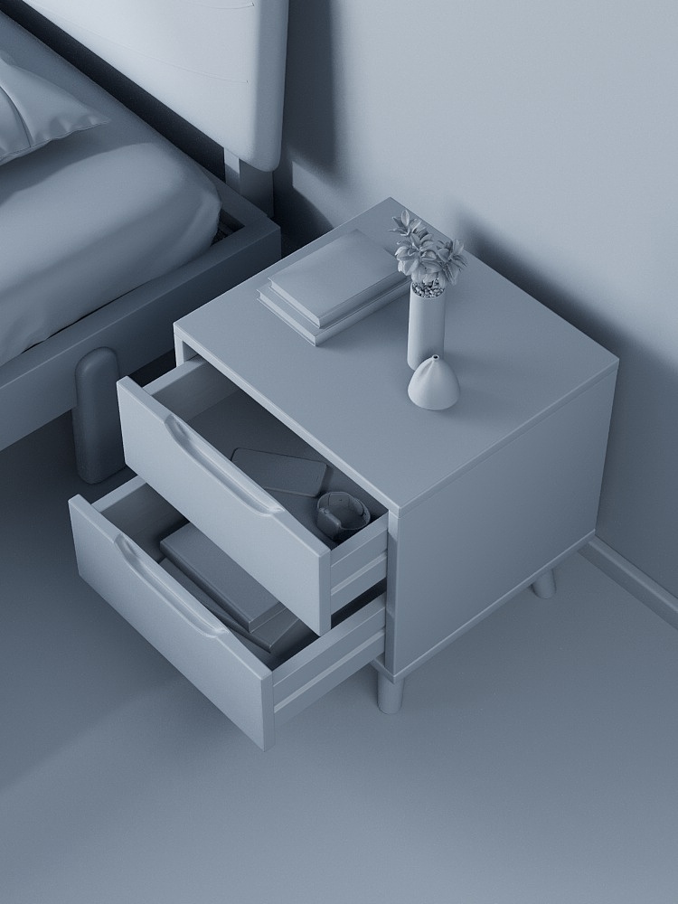 床头柜建模渲染效果图设计