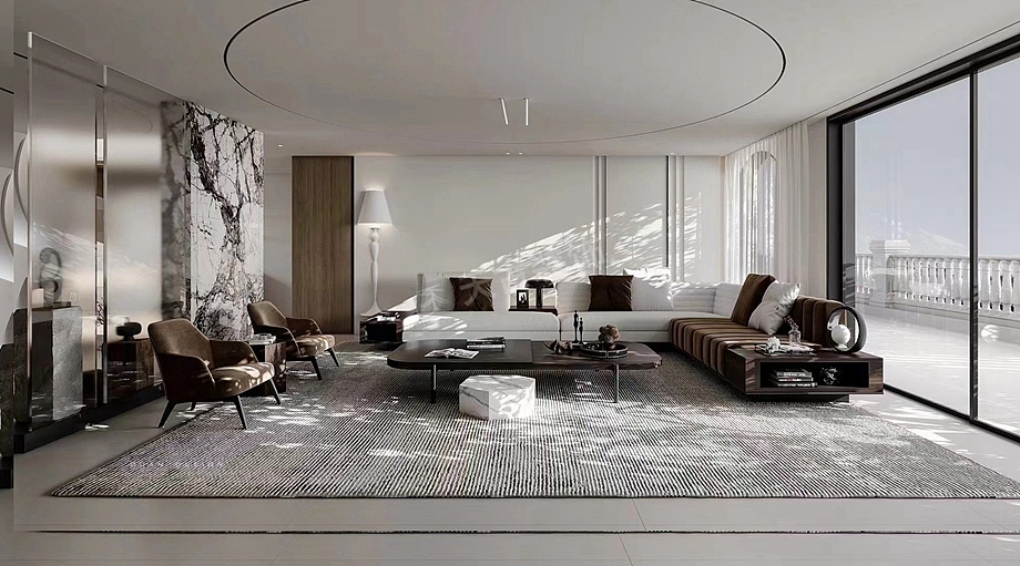 绿城两江御园装修效果图,900平现代简约风独栋别墅设计