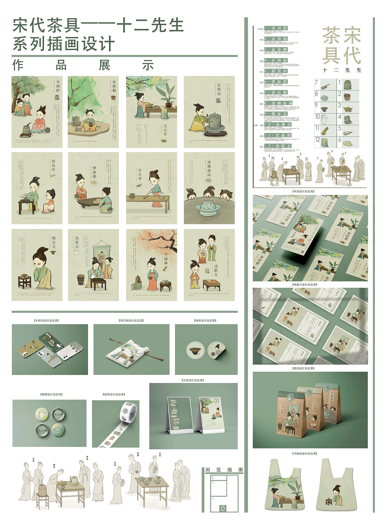 宋代茶具——十二先生系列插画设计（图ZMzQwNzg3NDE2） - 创作习作 - 站酷设计师子晴z原创素材 - 站酷ZCOOL