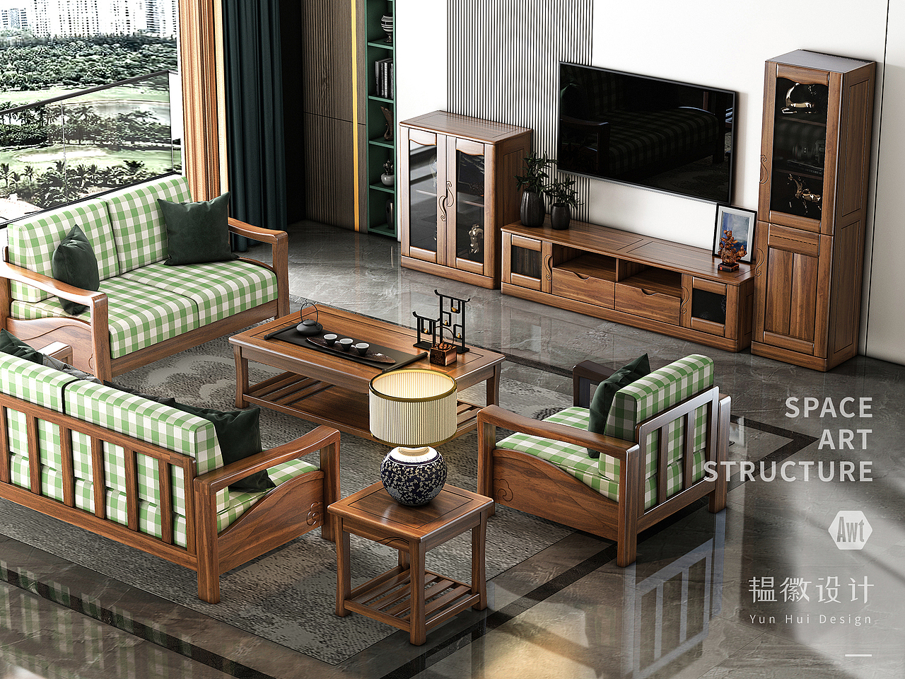 实木家具设计|电商|效果图|建模|韫徽设计