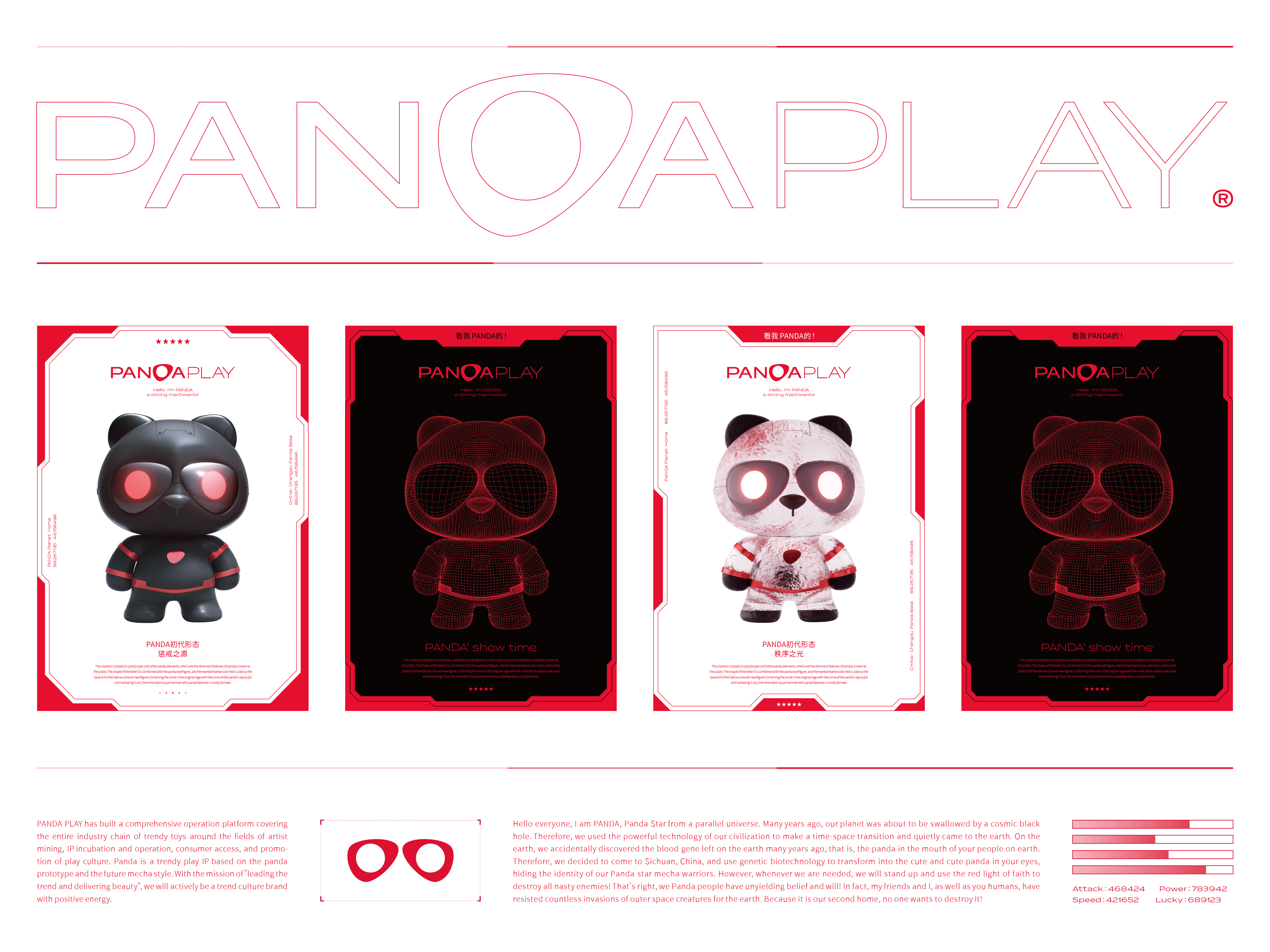 PANDA Play潘达潮玩 logo&IP品牌全案升级（图ZMzI0NzE2NTI4） - IP形象 - 站酷设计师ilben张艺彬原创素材 - 站酷ZCOOL