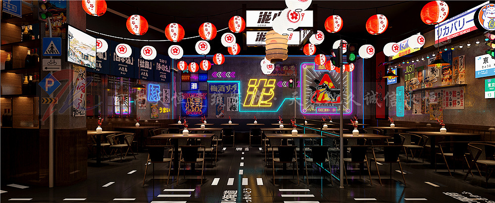 焦作日料店设计案例-焦作泷小川深夜食堂日料店