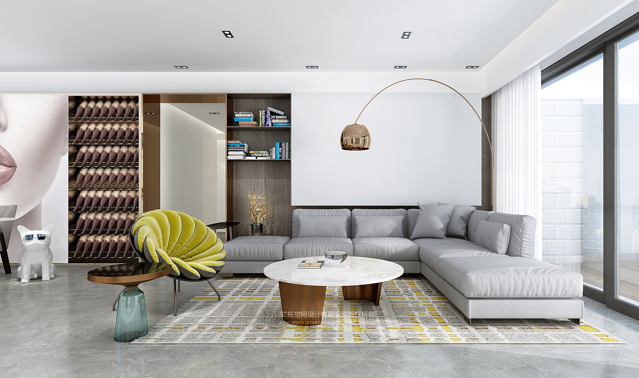 私宅设计丨壹方玖誉220㎡,硬核设计与潮流艺术的碰撞