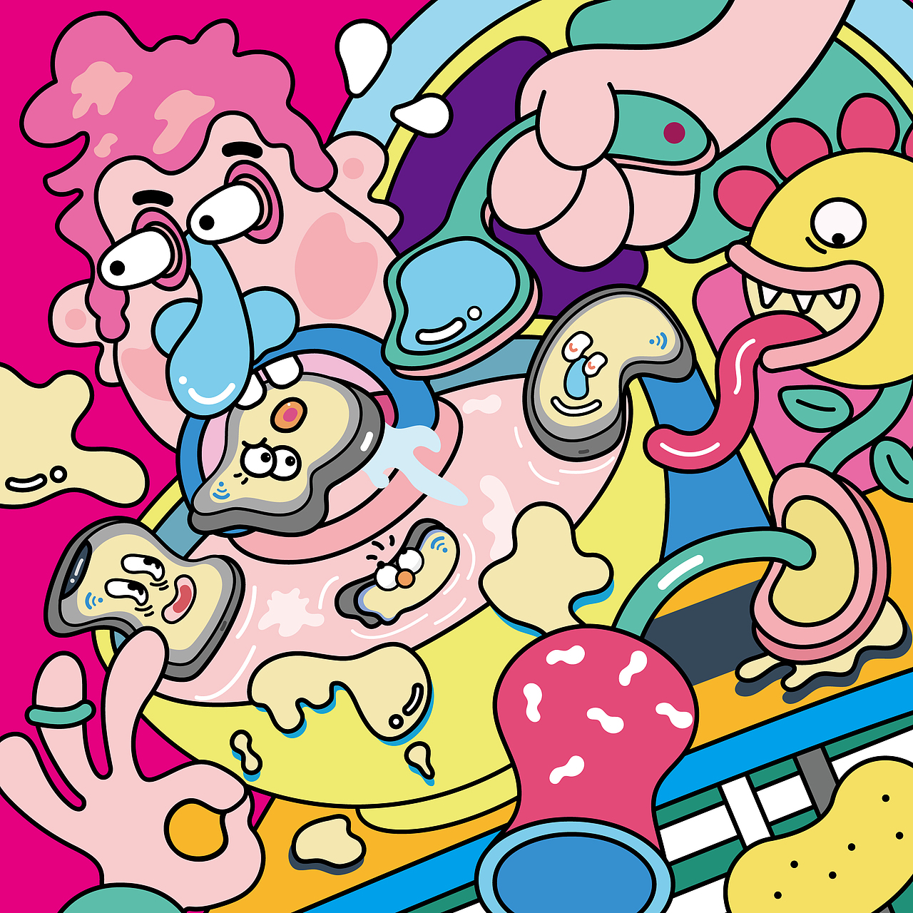 插畫 I 手機(jī)依賴癥（圖ZMzA4MzA3MDEy） - 商業(yè)插畫 - 站酷設(shè)計(jì)師Lazyii原創(chuàng)素材 - 站酷ZCOOL