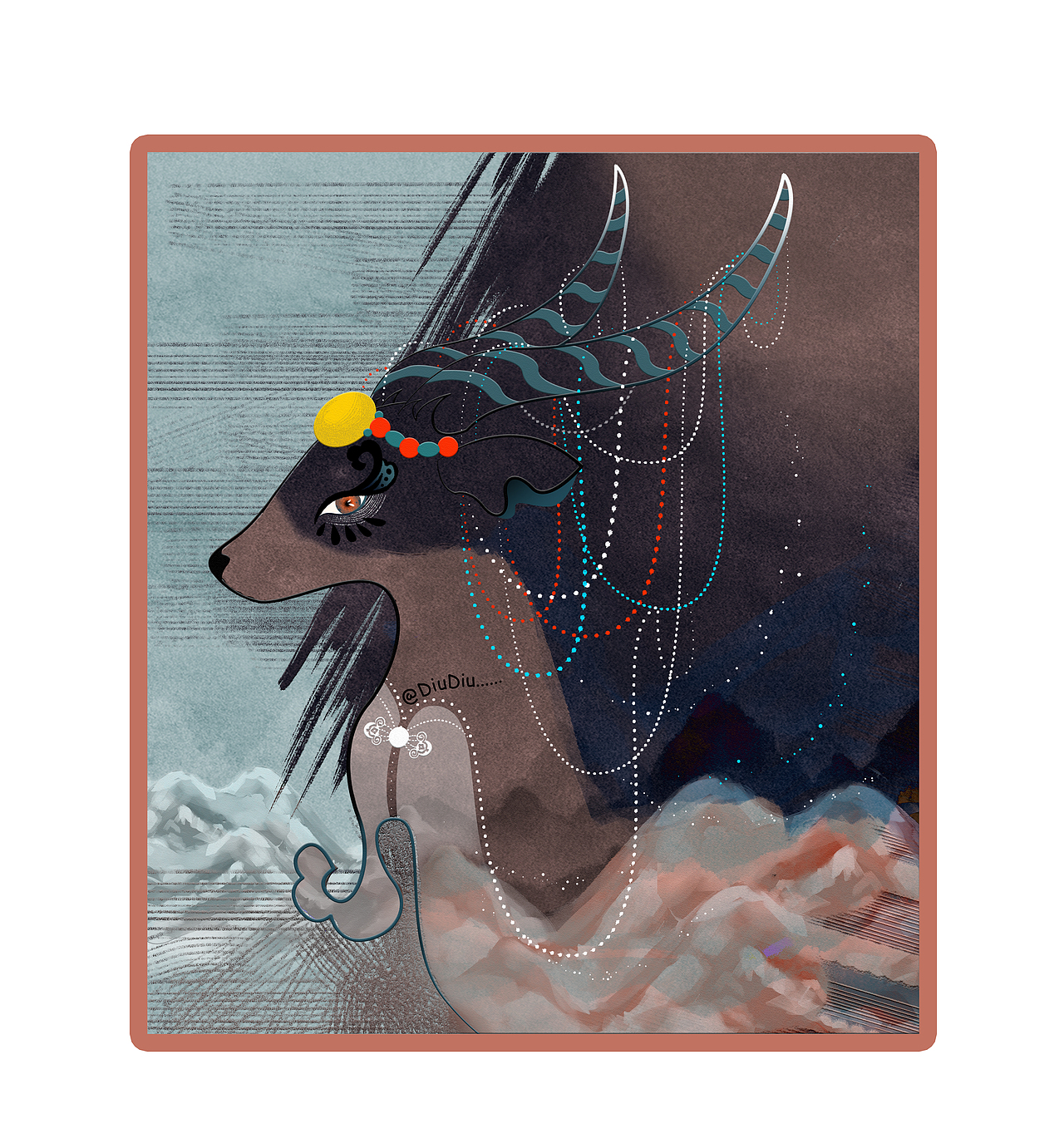 藏-羚-羊（图ZMzEwNTkzODA0） - 艺术插画 - 站酷设计师_D_I_U_原创素材 - 站酷ZCOOL