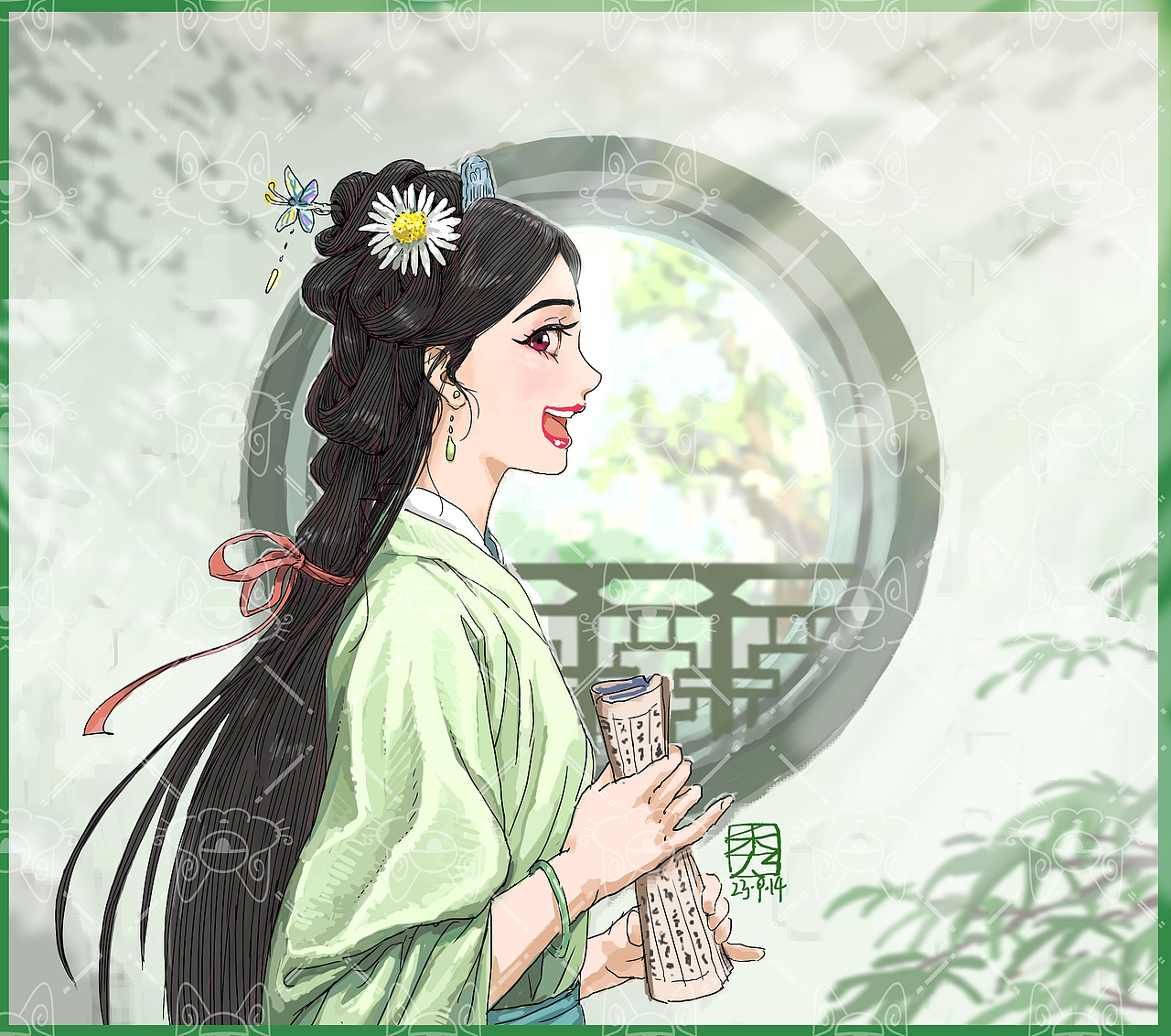 古風美人繪畫過程（圖ZMzUwOTUzMzY4） - 創(chuàng)作習作 - 站酷設計師文秀文秀原創(chuàng)素材 - 站酷ZCOOL