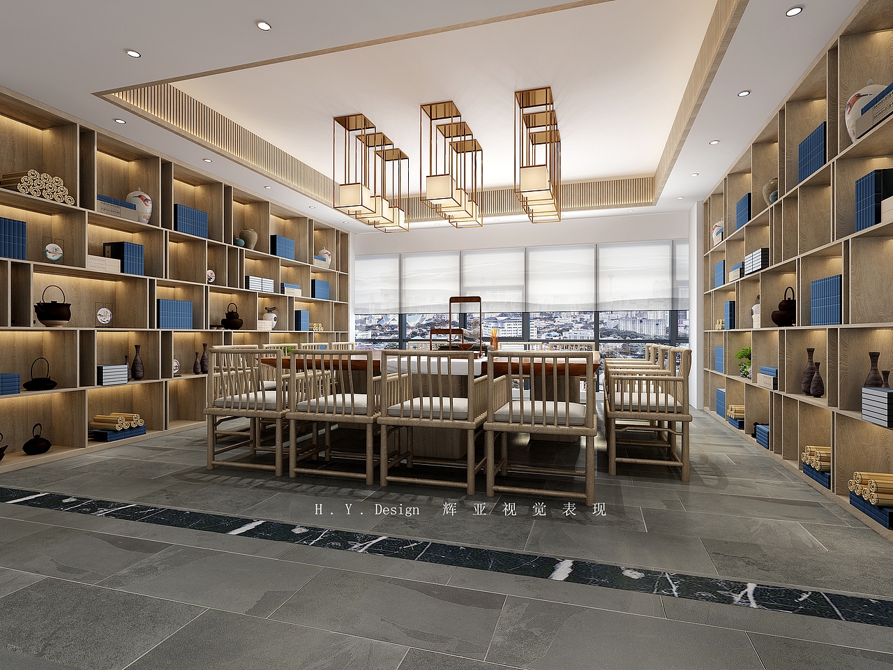 新中式书院效果图+施工图（图ZMzA4MjY3NjA4） - 其他 - 站酷设计师Z620863101原创素材 - 站酷ZCOOL