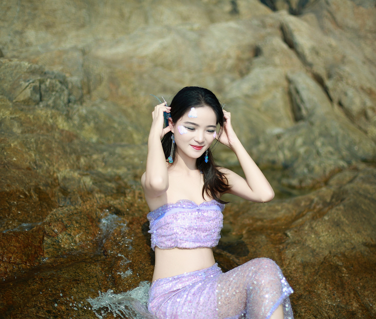 大鹏沙鱼村,美人鱼主题