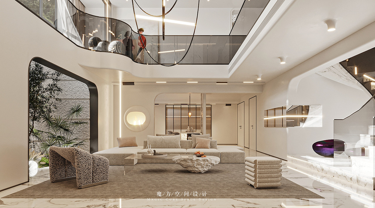 【魔方】天津•现代简约别墅项目（图ZMjk4ODMxNTA4） - 家装设计 - 站酷设计师魔方空间设计原创素材 - 站酷ZCOOL