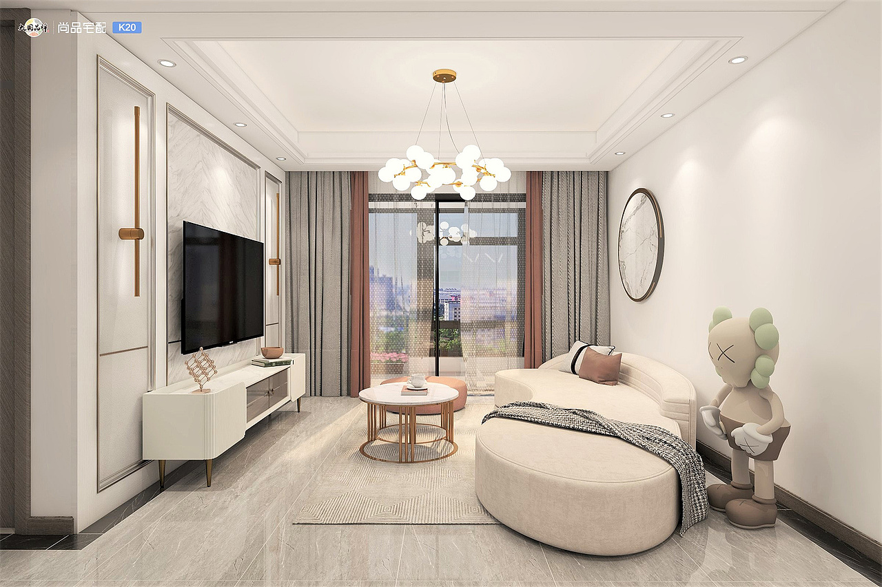 昆明装修公司木菲美家：复地云极3室2厅轻奢风格