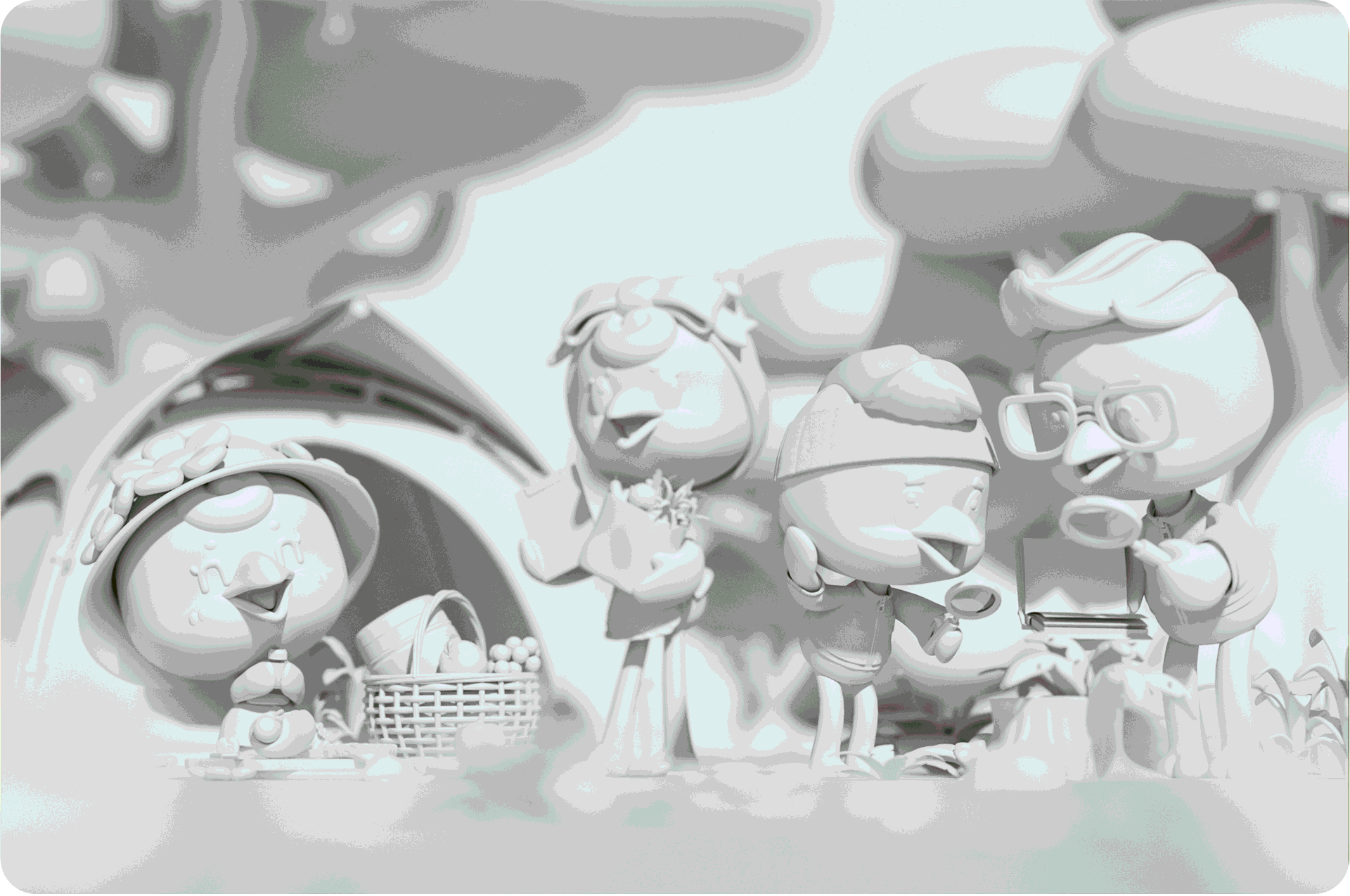 飞鹤家族即刻出道！（图ZMzM3ODEyNzU2） - IP形象 - 站酷设计师诺爷两百斤原创素材 - 站酷ZCOOL