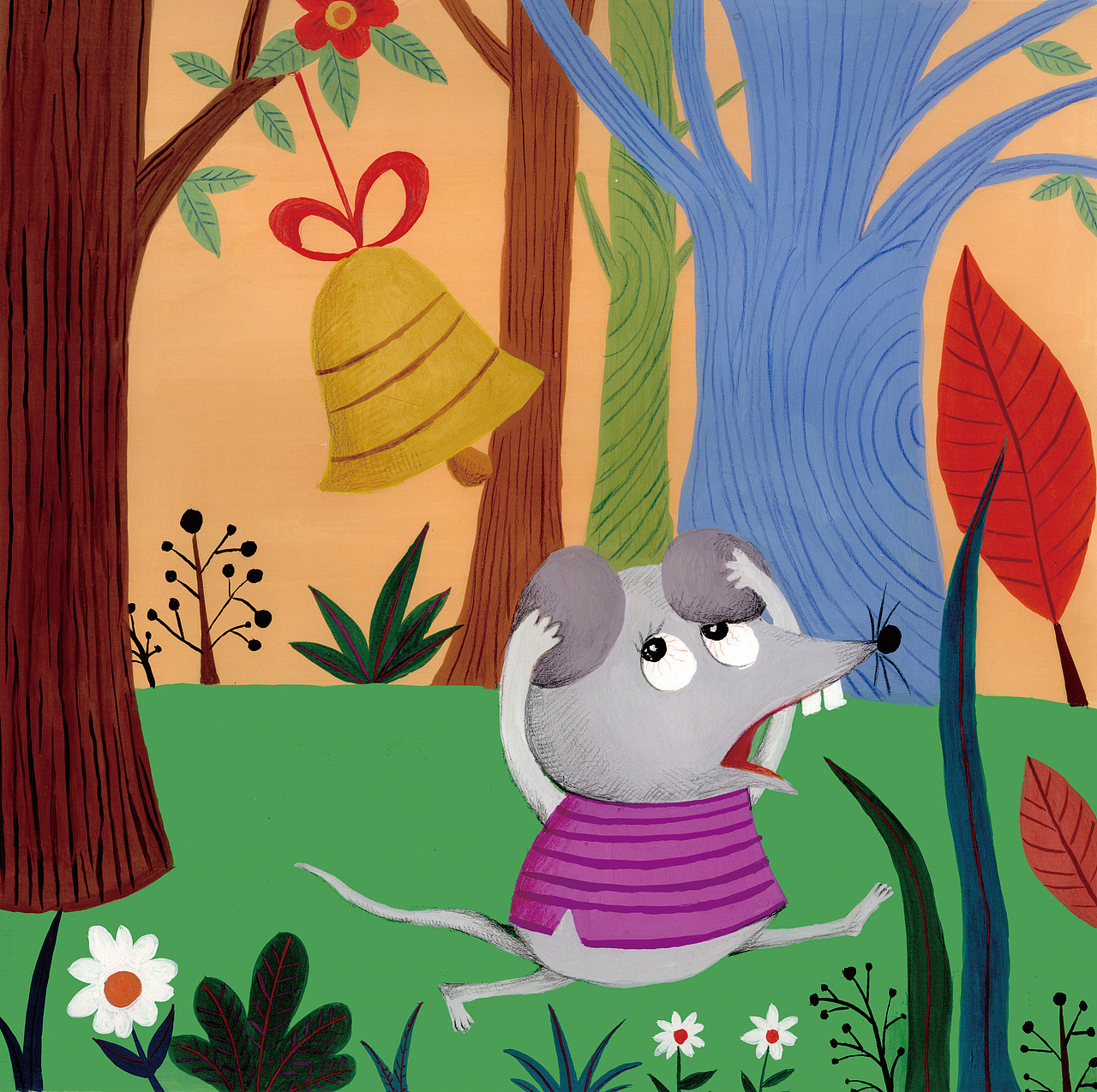 掩耳盗铃 （猫和老鼠版）（图ZMzU5Njc4NjQ4） - 绘本 - 站酷设计师紫罗兰插画原创素材 - 站酷ZCOOL