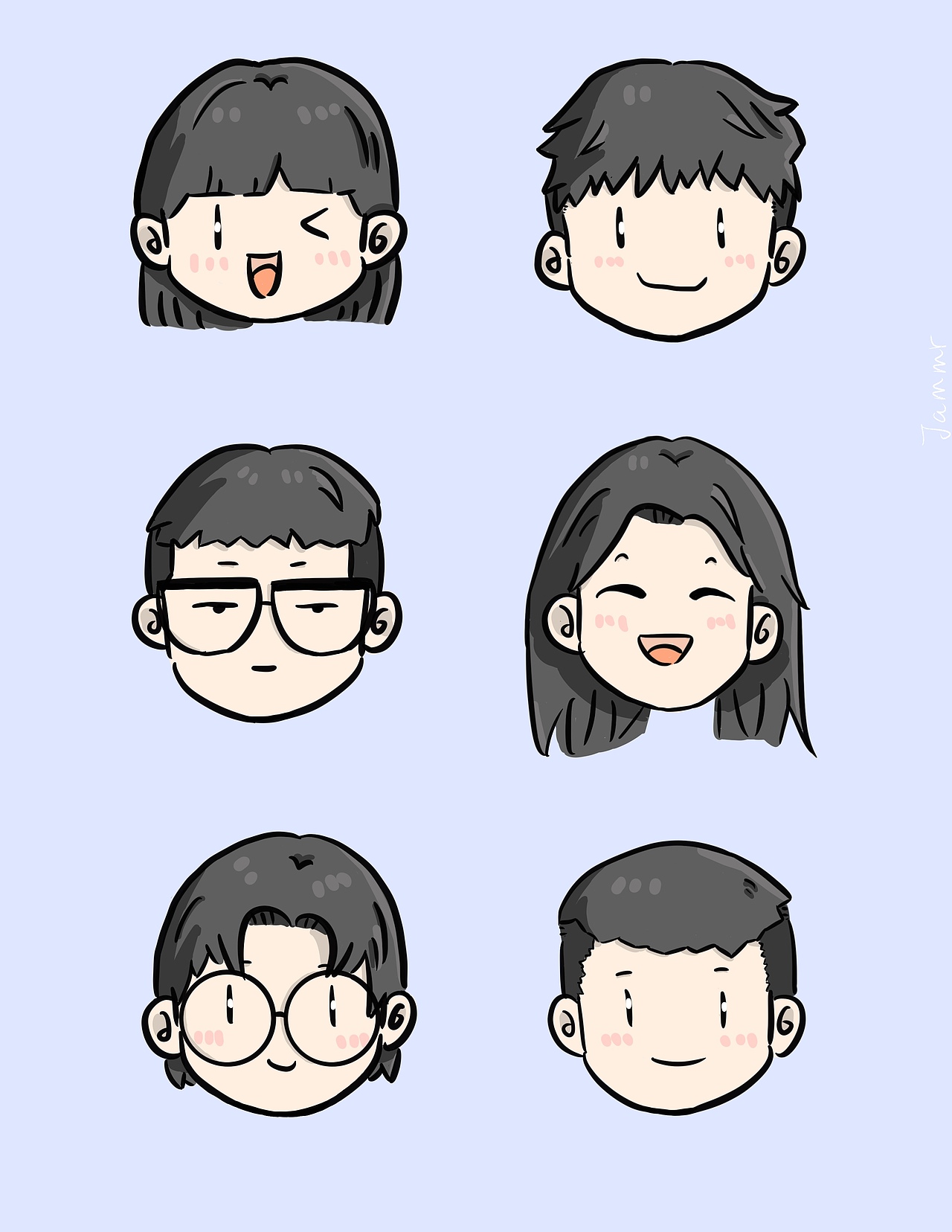 Q版头像（图ZMzYxODUwNTky） - 创作习作 - 站酷设计师Jammmr原创素材 - 站酷ZCOOL