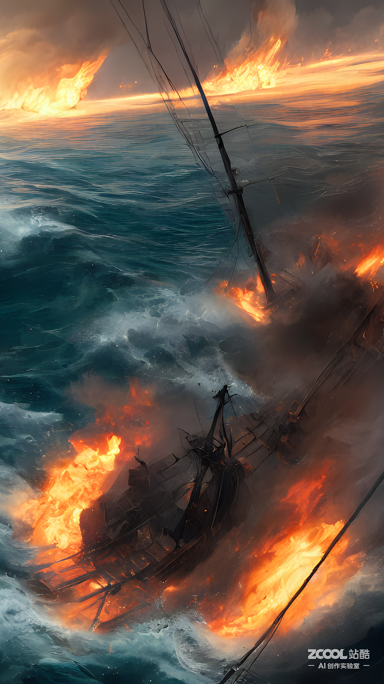 #AI创作实验室#海上开拓者（图ZMzIyODQ1Njg4） - AI作品 - 站酷设计师混摄绘的大飞原创素材 - 站酷ZCOOL