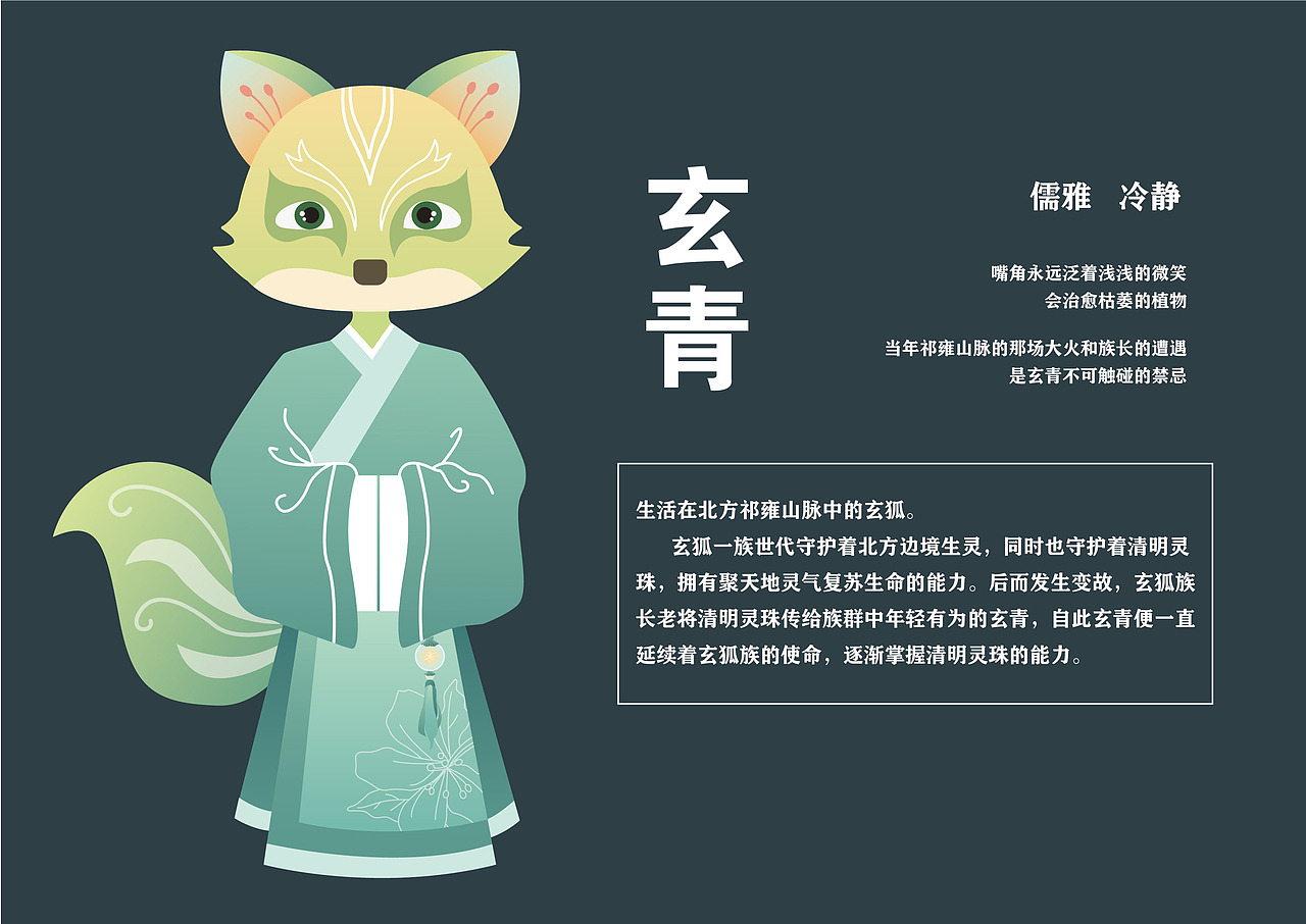 原创24节气守护兽IP-玄青（清明）暮瑾（谷雨）（图ZMjk4NTcxMzMy） - IP形象 - 站酷设计师小俞七七原创素材 - 站酷ZCOOL
