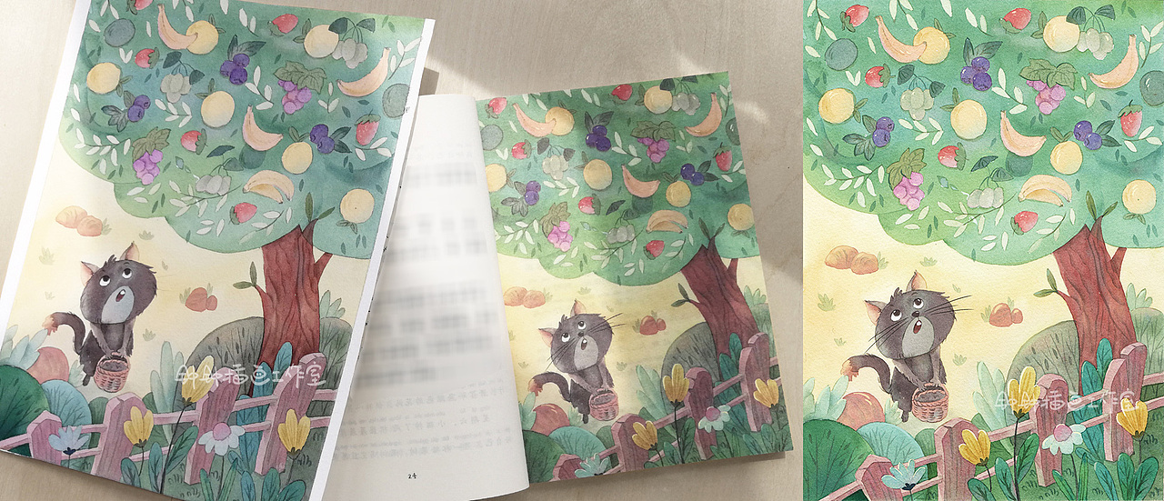 童书插图｜《骑着云朵飘来的猫》（已商用）（图ZMzEzMzA3OTQ0） - 儿童插画 - 站酷设计师钟钟插画工作室原创素材 - 站酷ZCOOL