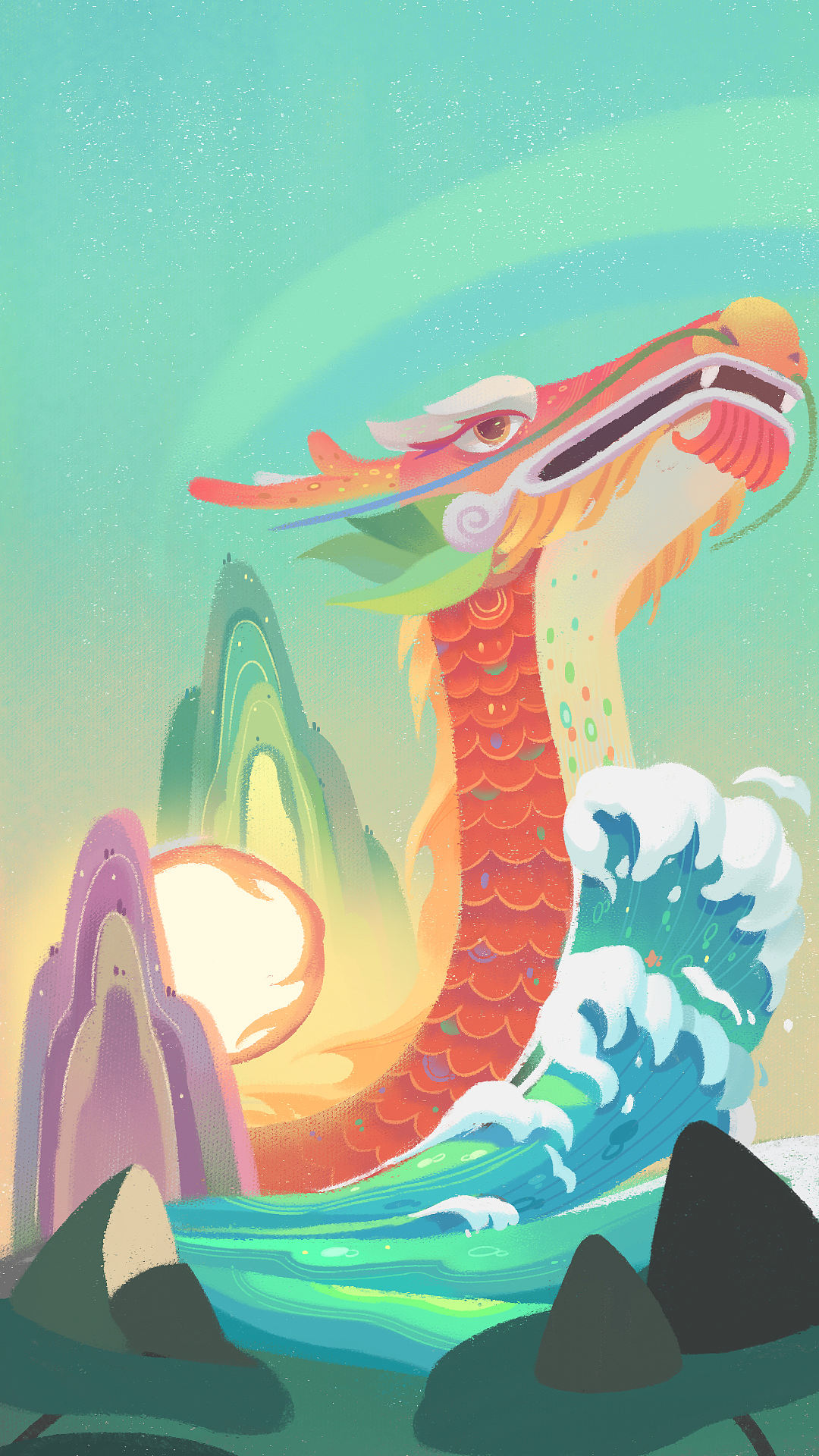端午节插画海报（图ZMzExNDkyNTE2） - 商业插画 - 站酷设计师村上龙原创素材 - 站酷ZCOOL
