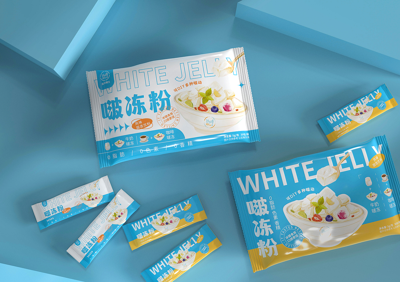低卡博士啵冻粉 | 食品包装设计