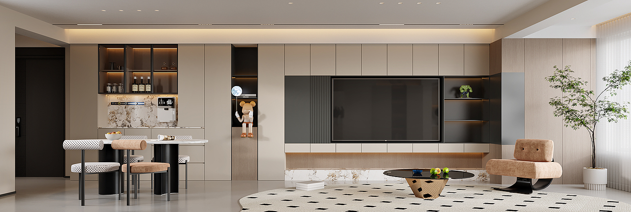 3D渲染 极简客餐厅/山东案例分享
