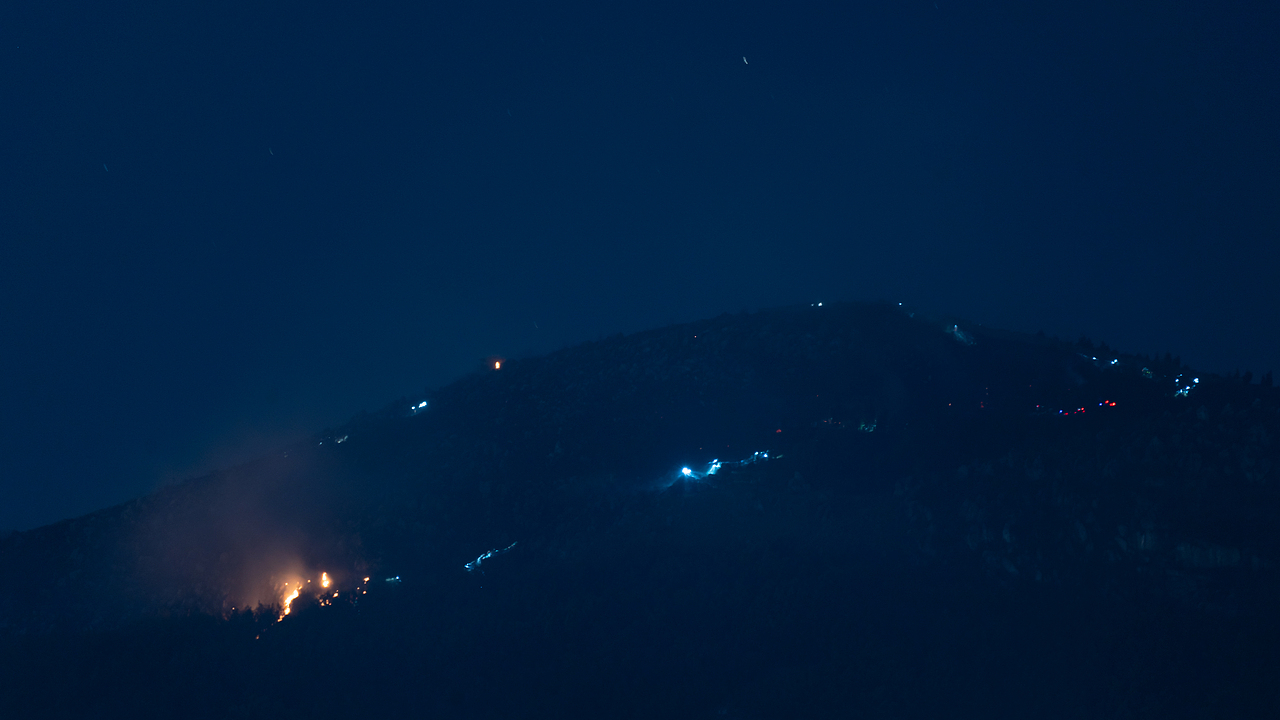 昆明长虫山火灾前后