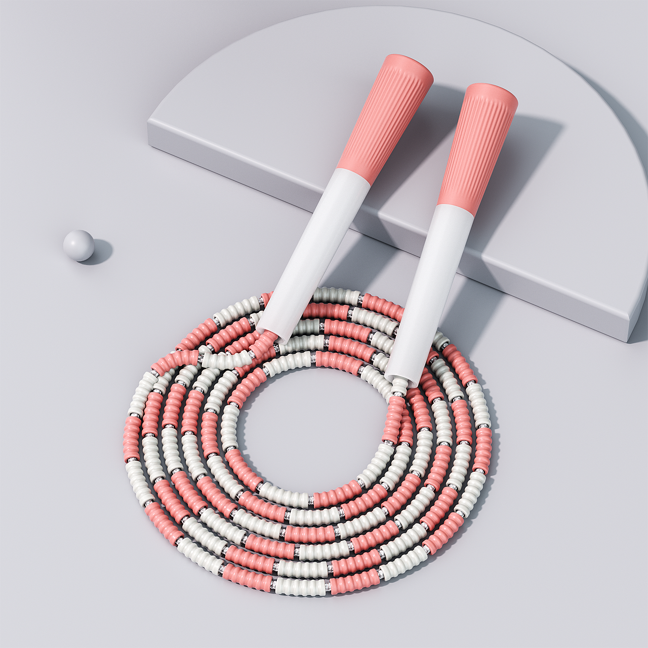 产品渲染_蹦床+跳绳