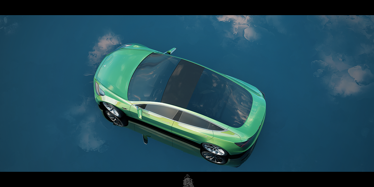 特斯拉Model3_2018UE渲染（图ZMzIzOTAwOTg0） - 机械/交通 - 站酷设计师FireprZano原创素材 - 站酷ZCOOL