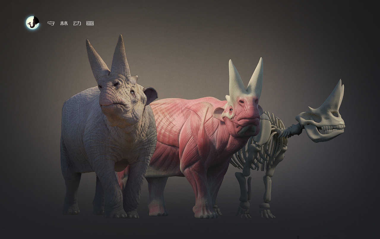 cg古生物复原 埃及重脚兽 附动画测试