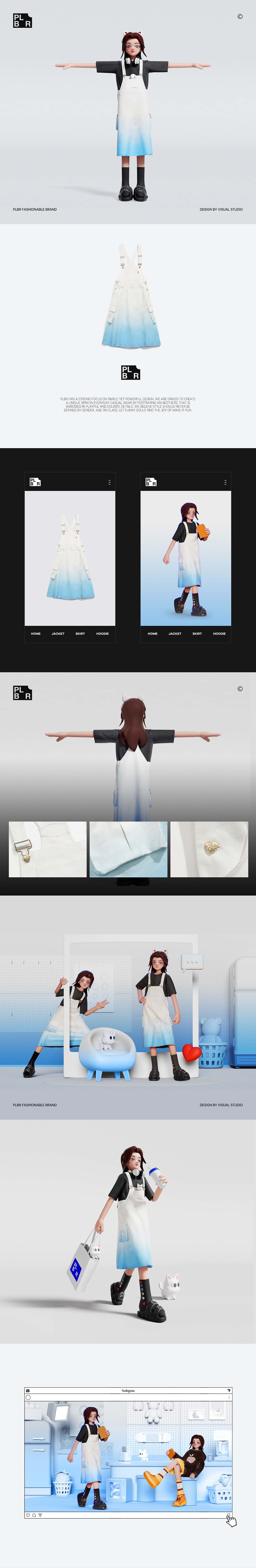 PLBR潮牌虚拟人物服饰（图ZMzU0NzczMzY0） - 电商 - 站酷设计师DPI品牌视觉原创素材 - 站酷ZCOOL