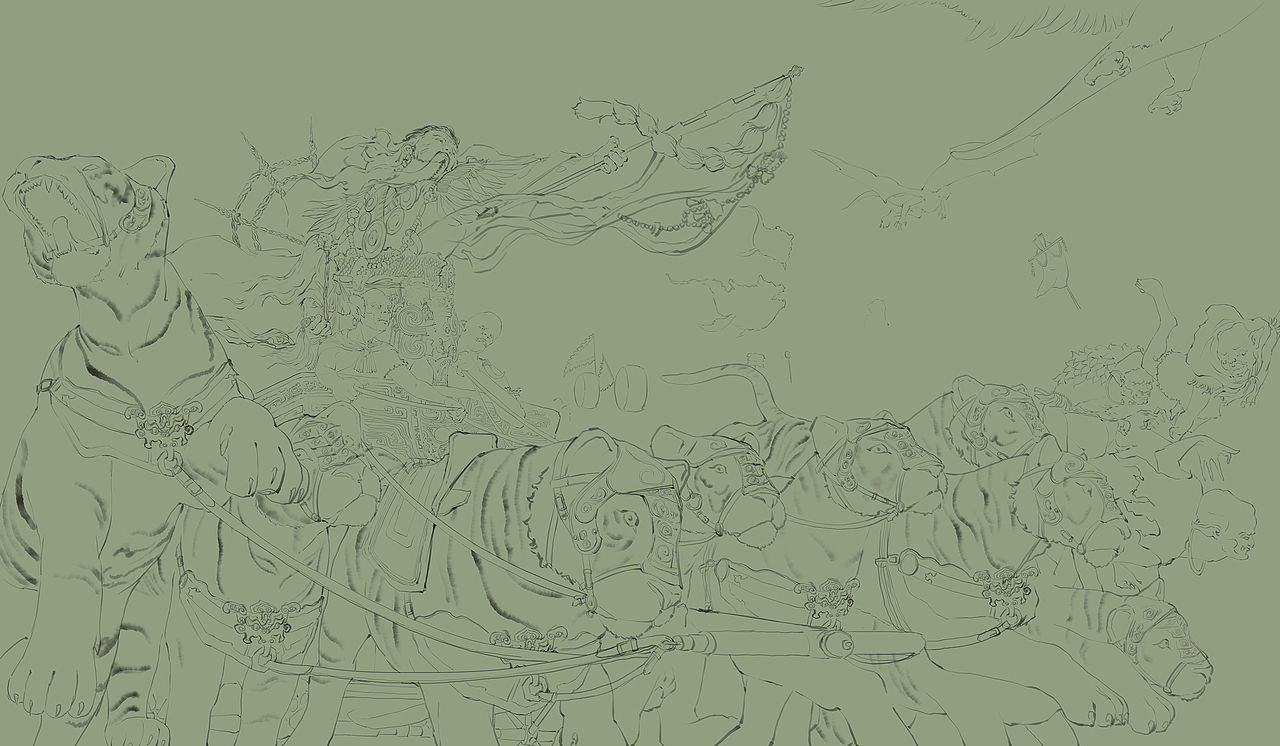 《万仙.申公豹》创作步骤