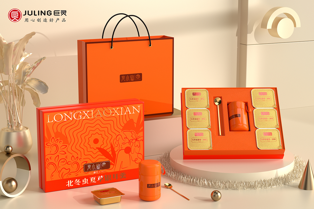 巨灵设计 x 龙小仙 | 高端精致大气银耳羹礼盒包装（图ZMzU4NTgyMDc2） - 包装 - 站酷设计师广州巨灵包装设计原创素材 - 站酷ZCOOL