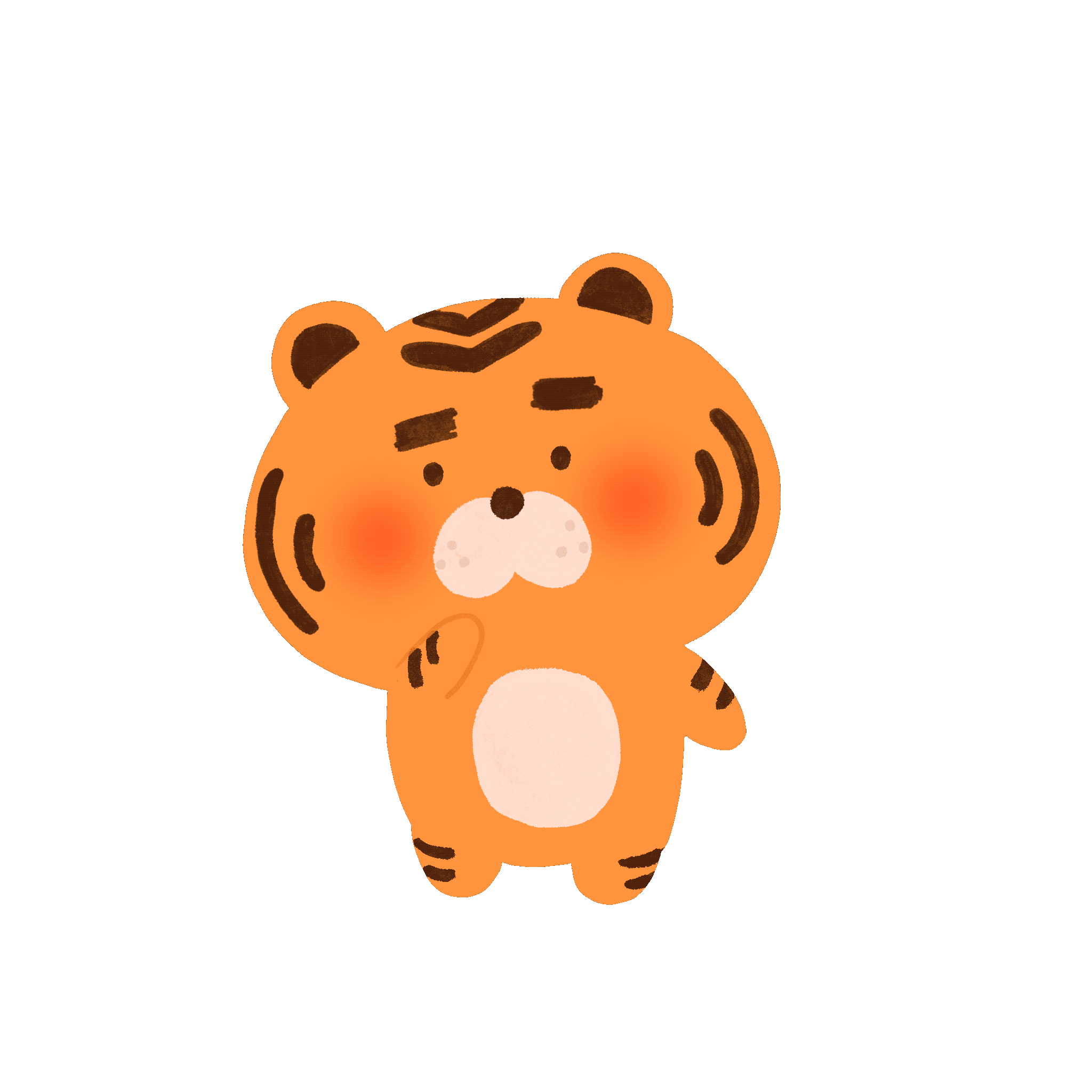 一只老虎UHU动态表情包（图ZMzMwNTIwMDY4） - 网络表情 - 站酷设计师碳水黑洞原创素材 - 站酷ZCOOL