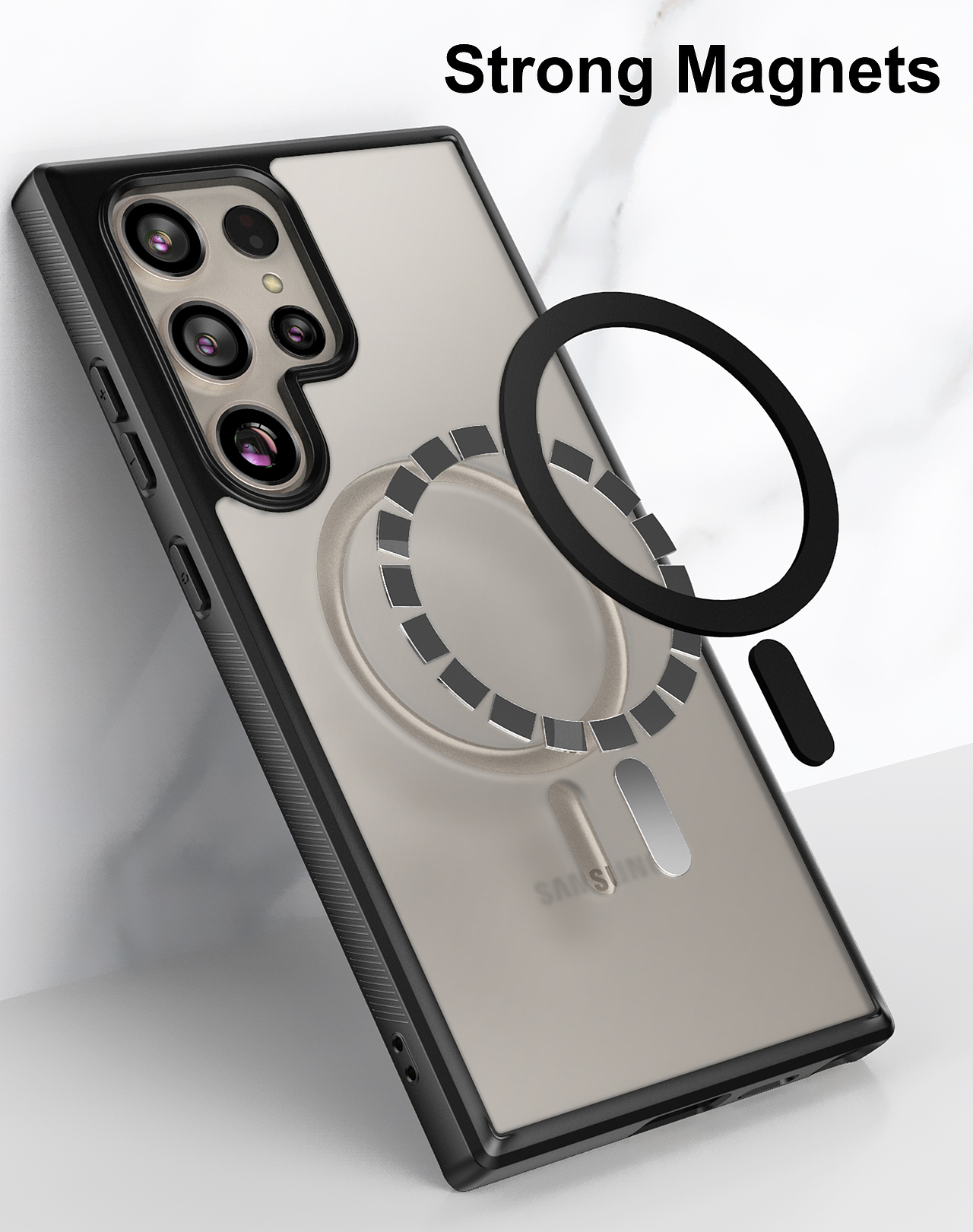 三星S24 Ultra 半透明磨砂磁吸手机壳