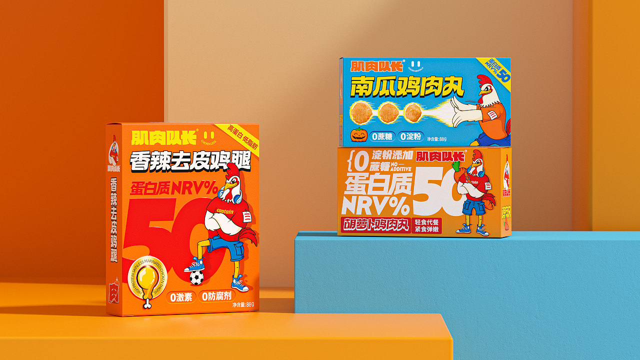 鸡肉品牌“肌肉队长”从0到1的品牌IP化+产品包装设计（图ZMzQyMzU5NzUy） - 包装 - 站酷设计师With_town为之堂原创素材 - 站酷ZCOOL