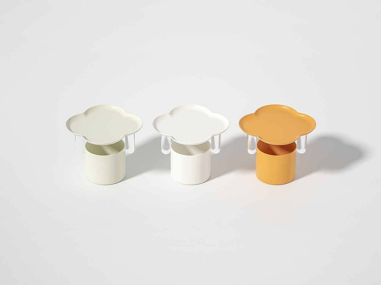 家具设计/边几/奶油风/云端边几